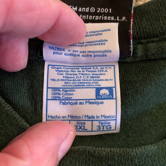 Vintage 2001 The Grinch Big Face T-Shirt Size 3XL - Picture 6 of 11